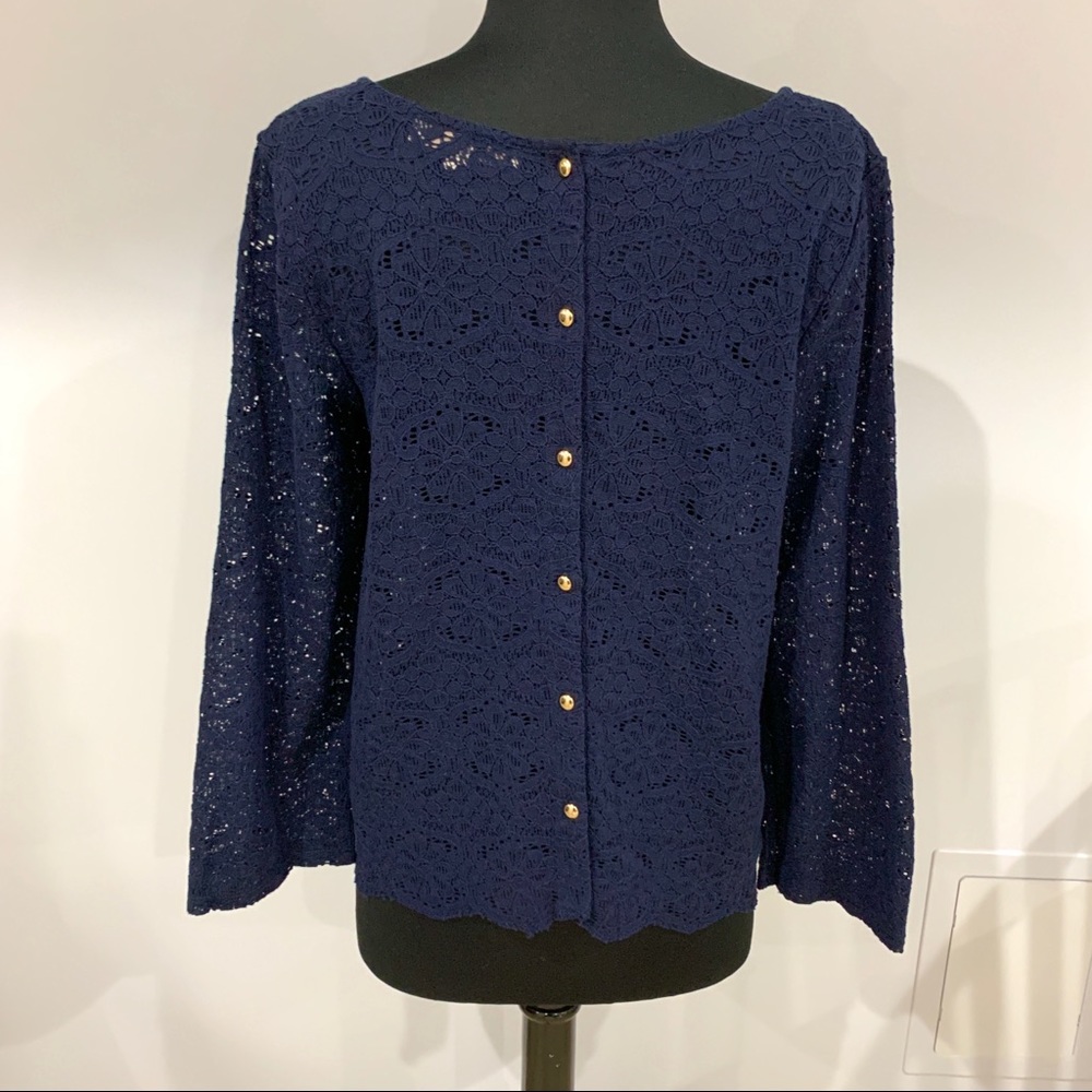 Loft Button Back Lace Top - image 8